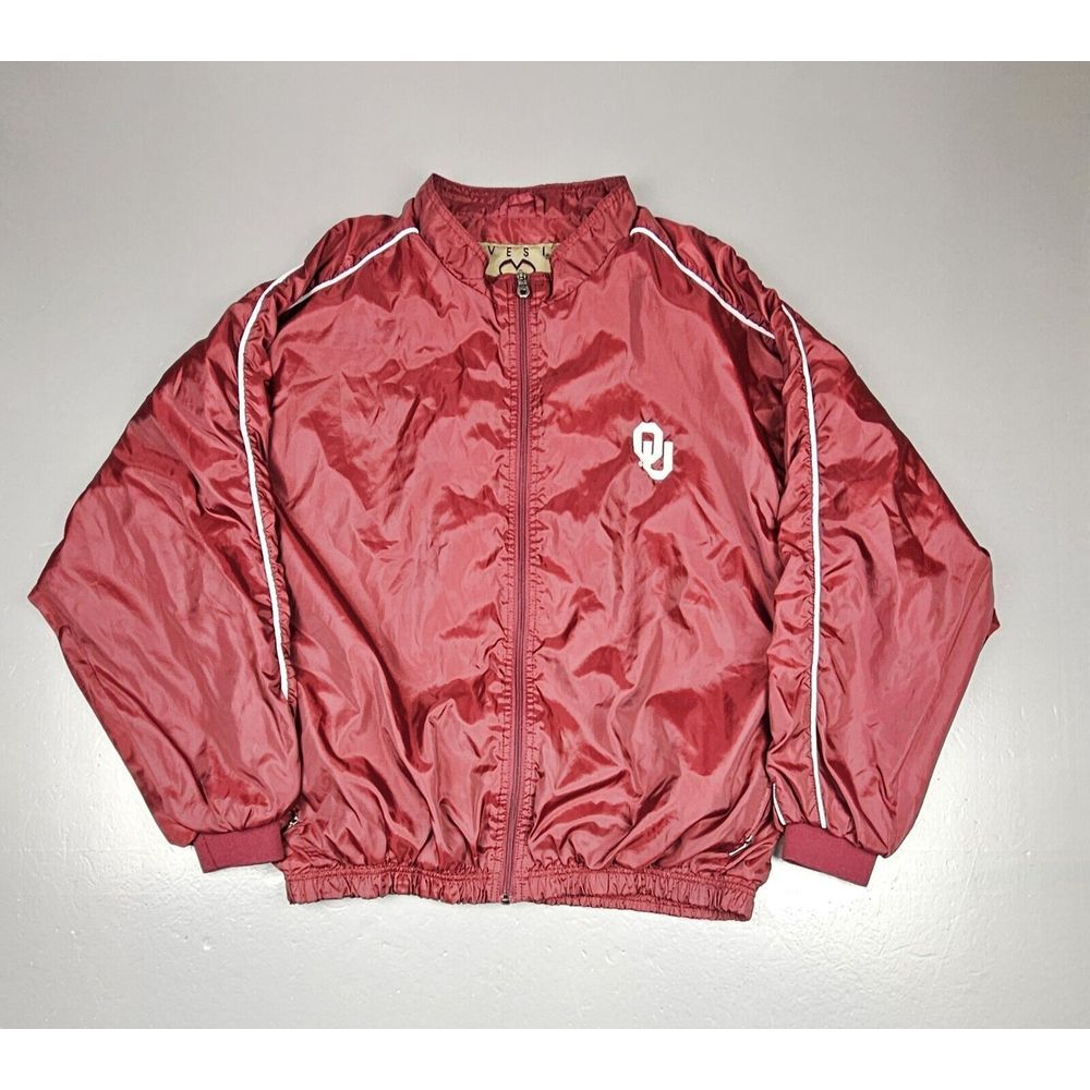 Oklahoma Sooners Jacket Mens XL.‎ Vintage Vesi Sportswear Full-Zip Windbreaker